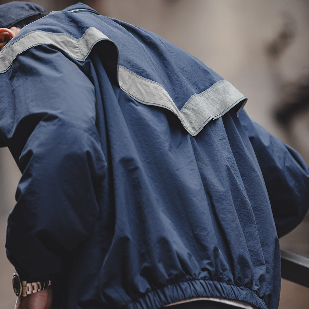 Maden ARMY Reflective Hooded Contrasting Color Bomber Jacket Sports Quick-dryin image 7