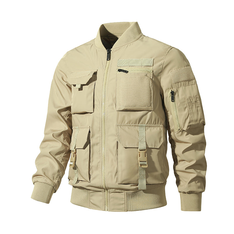 Spring Autumn New Multi-Pocket Jacket Men Fashion Casual Windproof Pilo