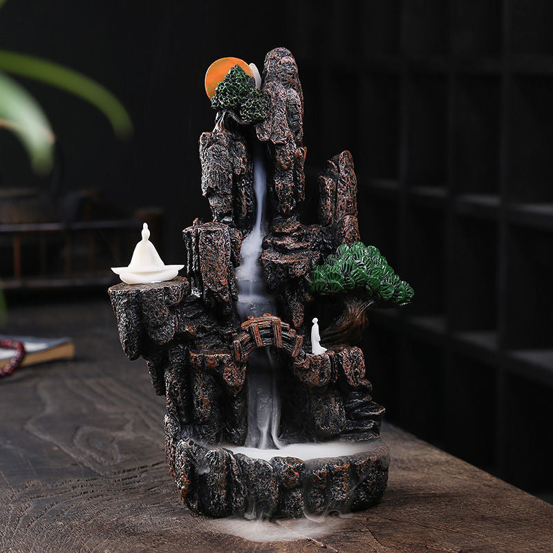 Zen Alpine Flowing Water Backflow Incense Burner Home Decoration Creative Ornam image 5