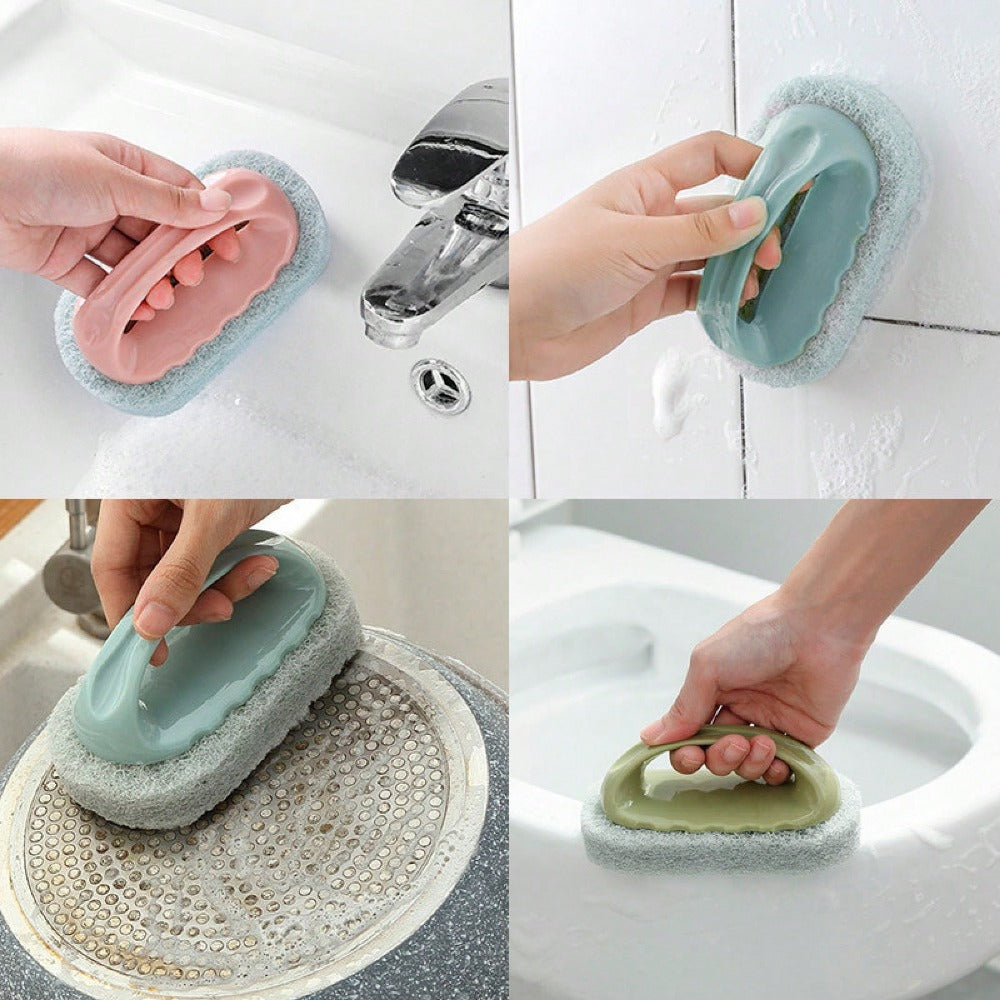 Multifunctional Cleaning Brush with Handle “ Bathtub, Kitchen, Pot, Dish Scrubb image 4