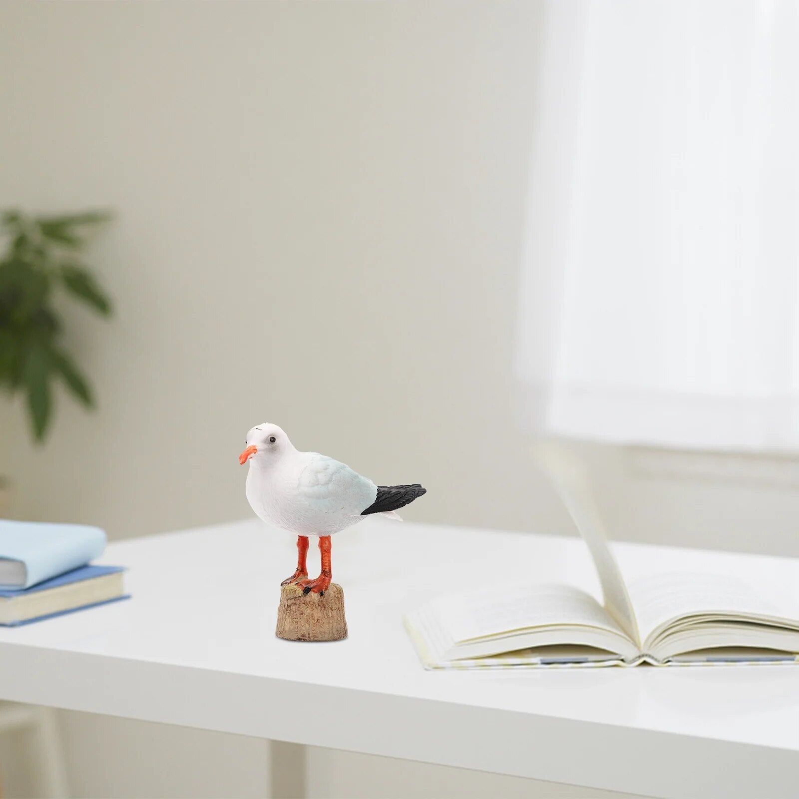 Red-billed Gull Model Garden Bird Sculpture Tabletop Decor Seagull Figurine Res image 6