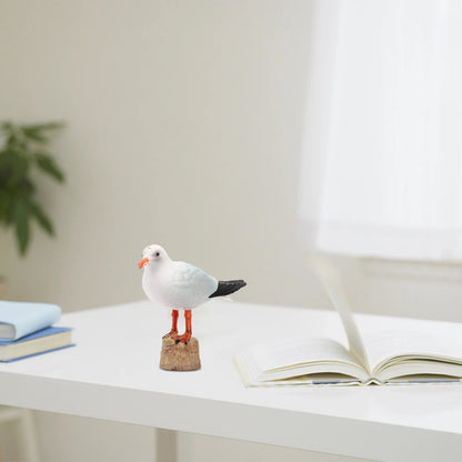 Red-billed Gull Model Garden Bird Sculpture Tabletop Decor Seagull Figurine Res image 6