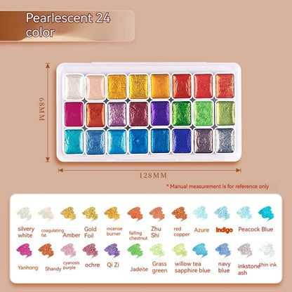 Borrence 12/20/24/60 Color Set Gouache Paint Portable Solid Watercolor Back to image 2