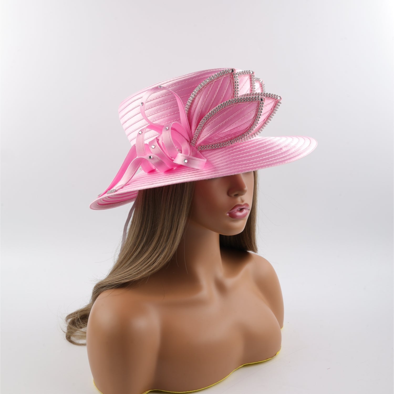 Suitable Most  Satin Cloth Church Hat Deluxe Unique Pography Wedding H image 21