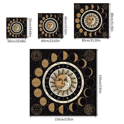 Wheel of the Zodiac Altar Tarot Cloth Tablecloth Moon Phase Velvet Astrology Ta image 9