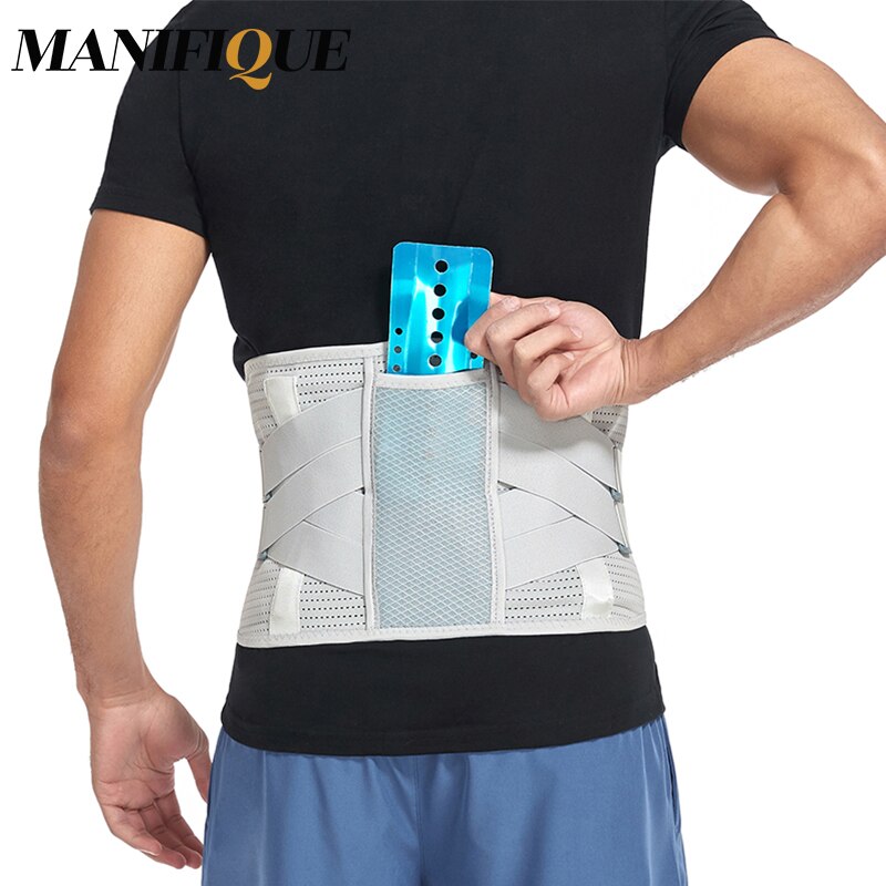 MANIFIQUE Men Women Back Lumbar Support Belt Waist Orthopedic Corset Spine Deco image 1