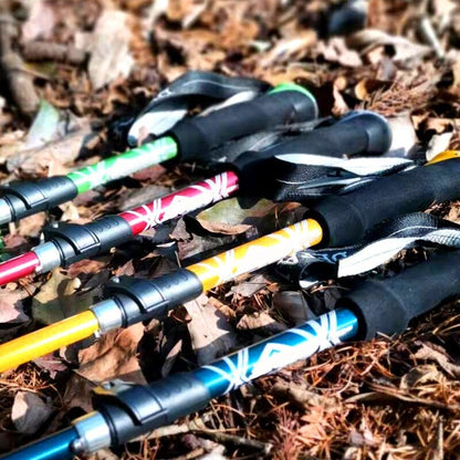 5 Section Outdoor Fold Trekking Pole Camping Portable Walking Hiking Stick For image 6