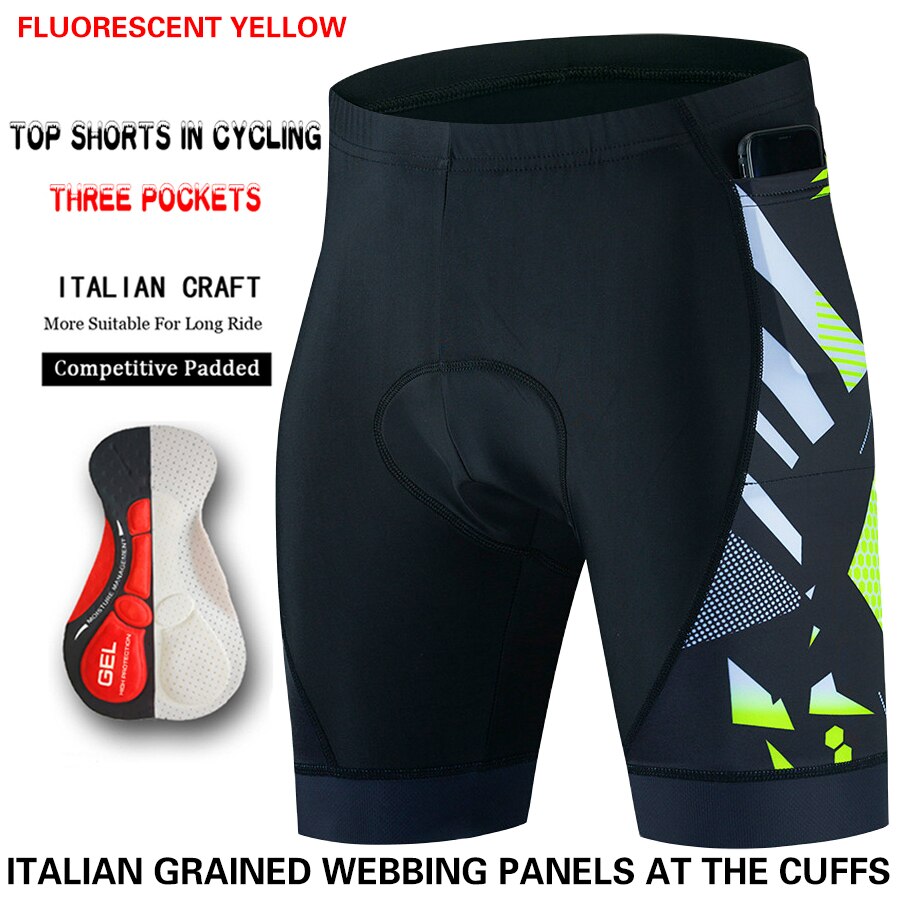 Three pocket Cycling Shorts Bike Tights Triathlon 5D Gel Padded Pro Lycra Bicyc image 4