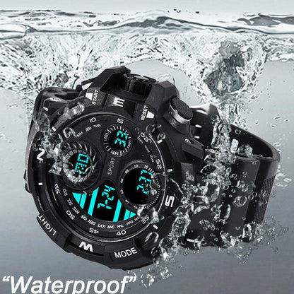 YIKAZE Black Digital Watch for Men Sports Watches Waterproof Outdoor Chronograp image 5