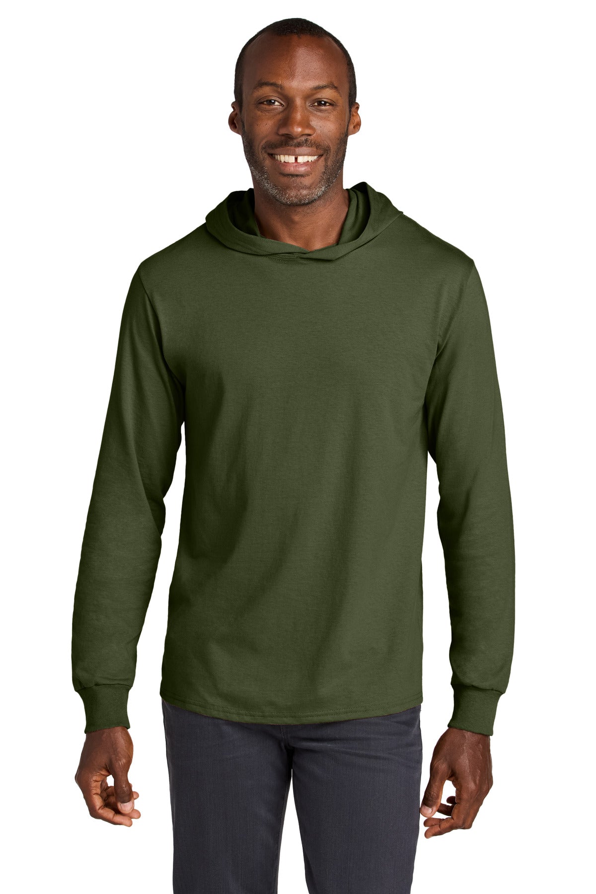 Jerzees Classics Unisex Cotton Long Sleeve Hooded T-Shirt 363LH