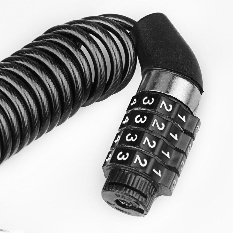 Bicycle Mini Password Lock Portable Helmet Lock Durable Steel Wire Lock Mountai image 2