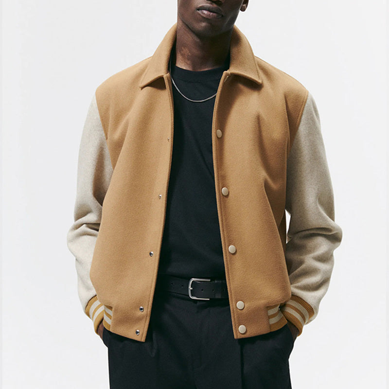 IEFB Autumn Winter Men's Jacket Casual Pilot Woolen Coat 2023 American Fashion  image 5