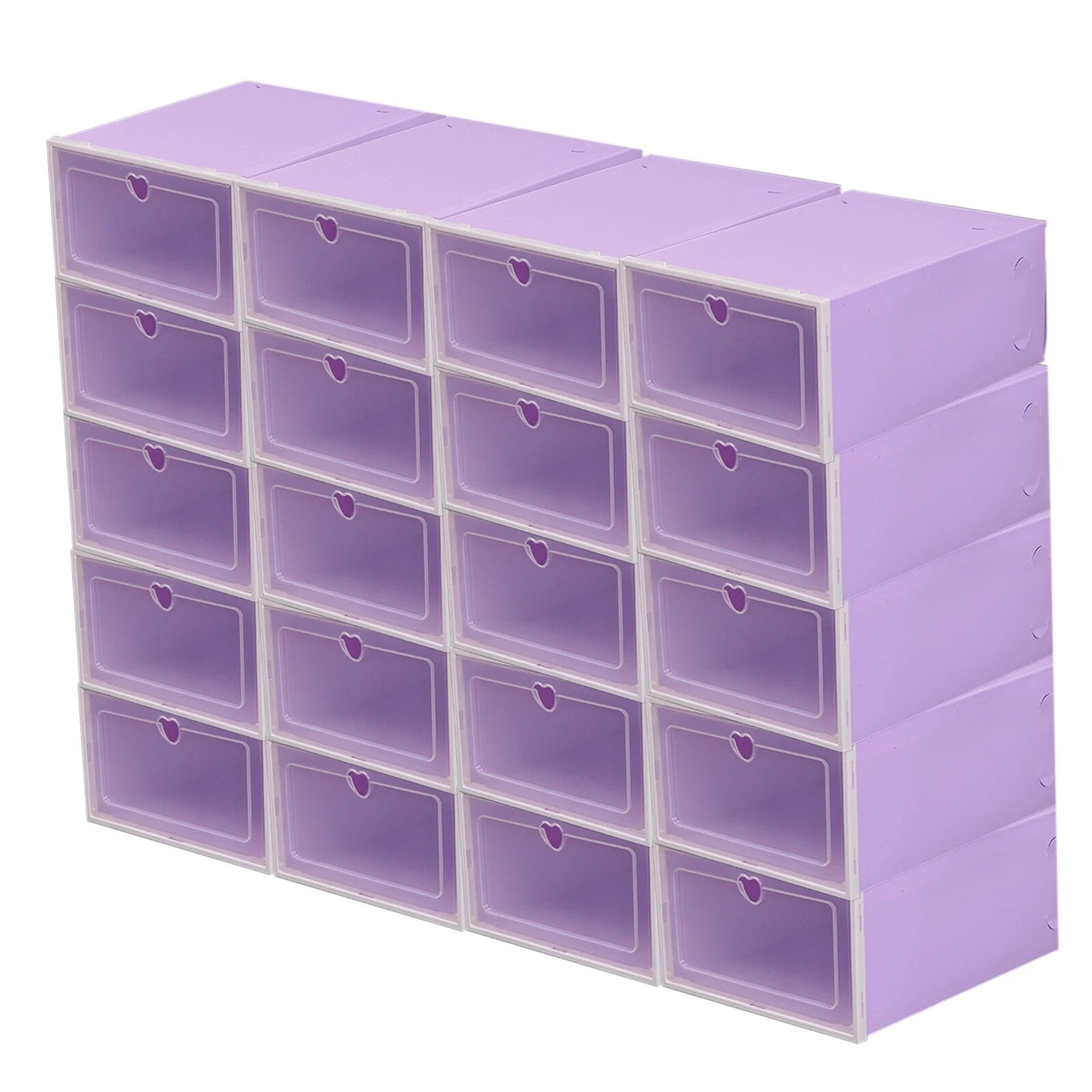 (20) Clear Shoe Storage Boxes Flip Plastic Stackable Sneaker Holder Organizer B image 6