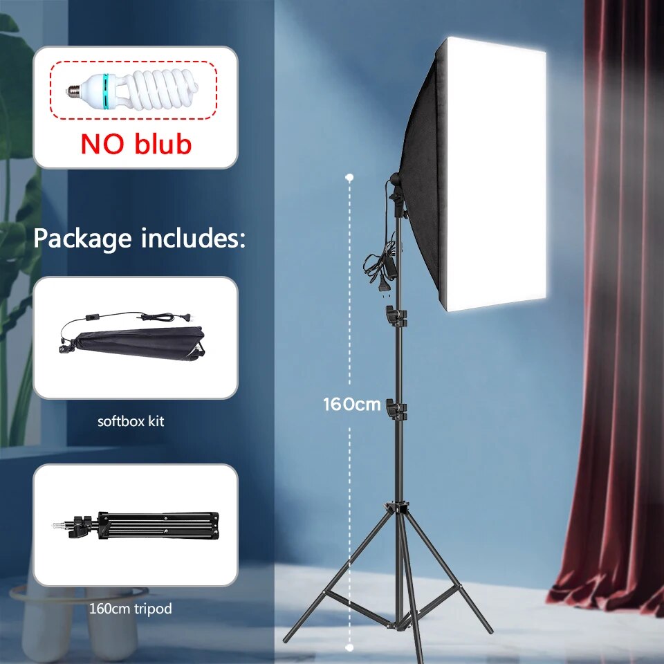 Professional Photography softbox Lighting soft box With Tripod E27 Photographic image 3
