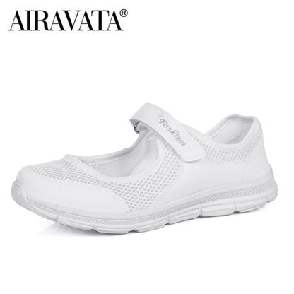 Women Casual Shoes Mesh Breathable Sneakers Fashion Flat Loafers Size 35-42 image 4