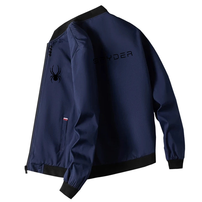 Spring Autumn Man Coats White Streetwear Fashion Stand Collar Jacket Men