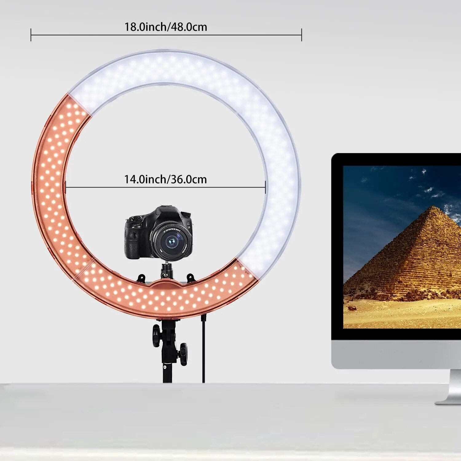 FOSOTO RL-18 Led Ring Light Pography Lamp 18 " Ring Lamp 55W Ringlight Wi image 2