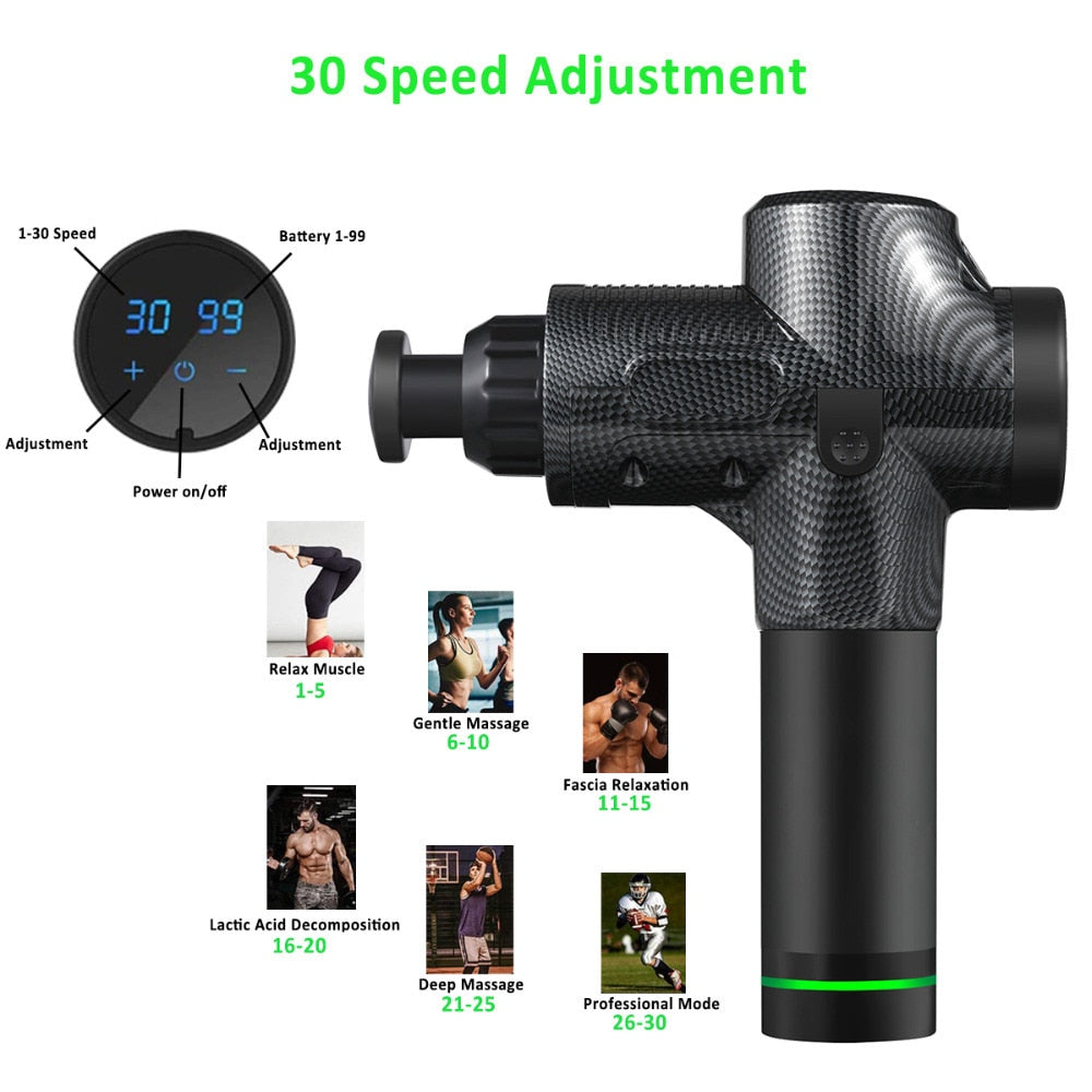 Portable Massage Gun for Body Neck Deep Tissue Muscle Relaxation Gout Pain Reli image 7