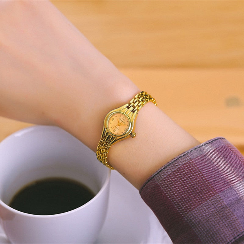 Simple Elegant Small Women's Watches Luxury Brand Gold Wrist Watches for Women  image 7