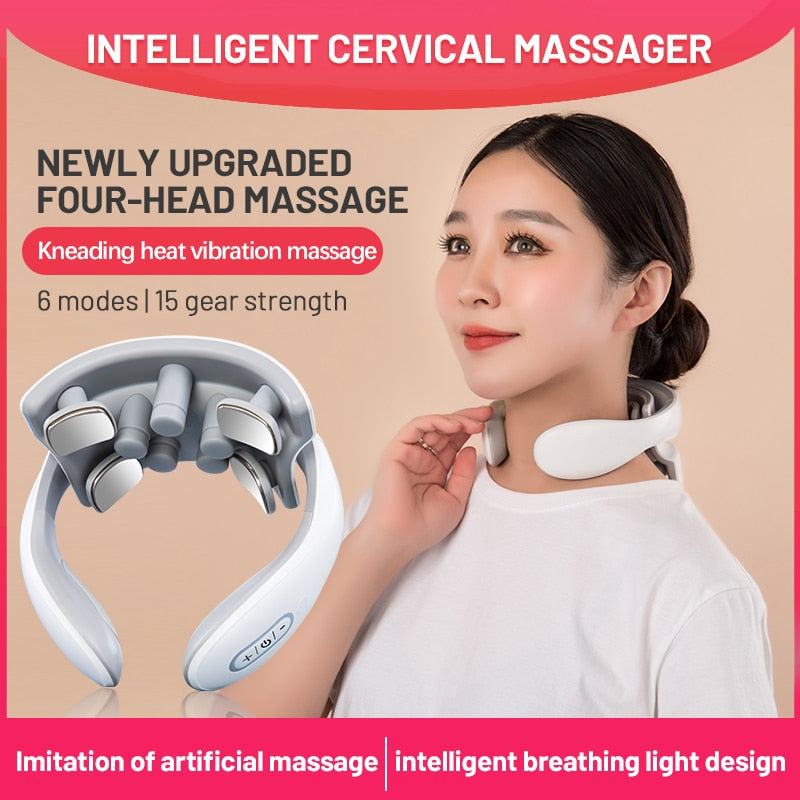 Neck Massage Instrument Intelligent Electric Rechargeable Heating Hot Pressing image 7