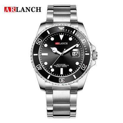 Classic Mens Watch Quartz Green Ghost Diver Series Stainless Steel Waterproof C image 1