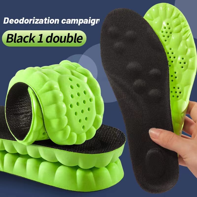 4D Sport Insole Super Soft Shoes Sole Pads for Feet Shock Absorption Baskets Sh image 2