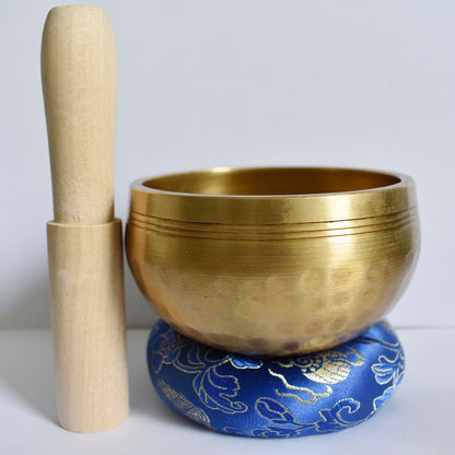 Nepal Handmade Tibetan Bowl with Cushion and Wood Stick Yoga Chanting Sound Hea image 4