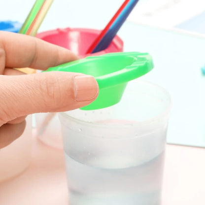 Painted Art Pen Washing Cup Plastic Transparent Multifunctional Pen Washing Buc image 5