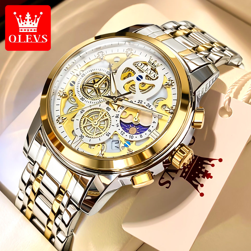 OLEVS Men's Watches Top Brand Luxury Original Waterproof Quartz Watch for Man G image 5