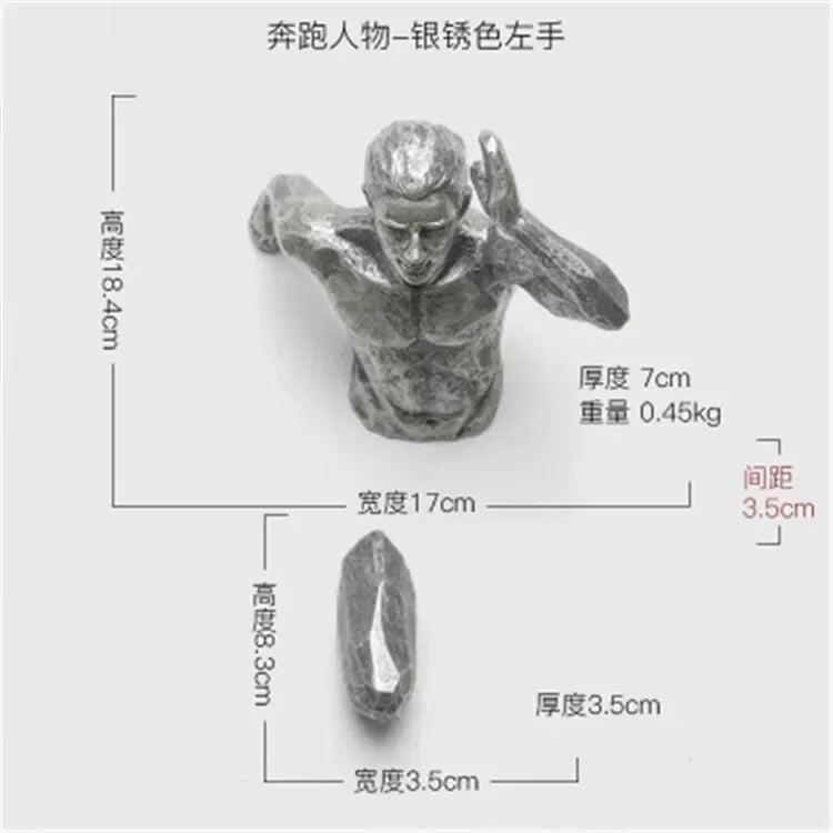 Nordic Resin Rock Climbing Statue Sports Running Man Wall Sculpture Decor Figur image 3