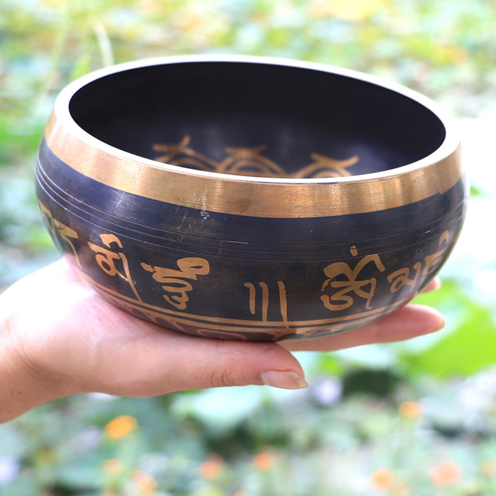 Handmade Buddha Sound Bowl Tibetan Bronze Chime Metal Bell Yoga Meditation Bowl image 1