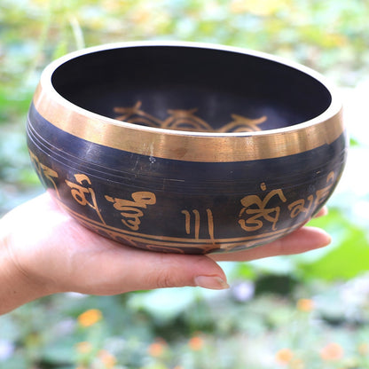 Handmade Buddha Sound Bowl Tibetan Bronze Chime Metal Bell Yoga Meditation Bowl image 1