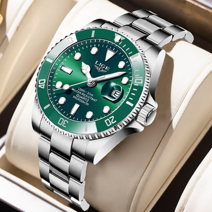 NEW Top LIGE Brand Casual Fashion Watches for Man Sport Military Full Steel Wri image 10