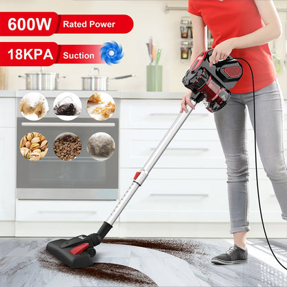 Vacuum Cleaner Corded INSE I5 18Kpa Powerful Suction 600W Motor Stick Handheld image 2