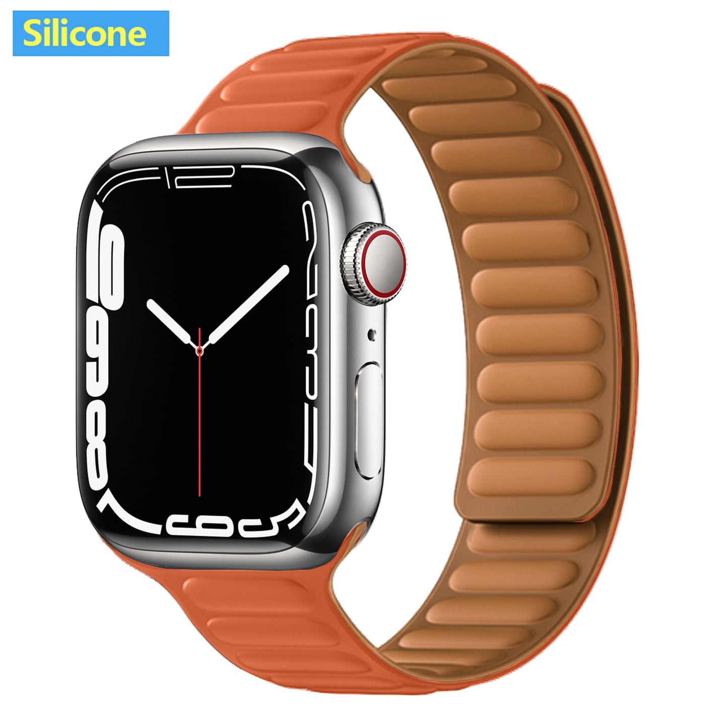 Leather Link For Apple Watch Band 45mm 41mm 44mm 40mm 49mm Original Magnetic Lo image 29