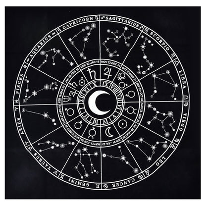 Divination Altar Cloth Velvet Three Moon Phase Goddess Tarot Card for Oracle Ta image 0
