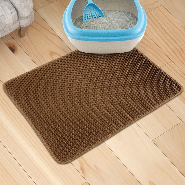 Waterproof Pet Cat Litter Mat Double Layer Pet Litter Box Mat for Cat Non-slip