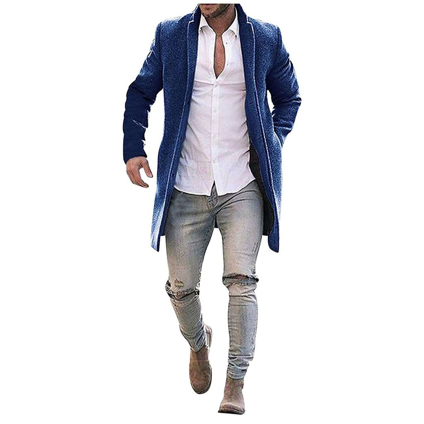 Winter Wool Jacket Men's High-quality Men's Wool Coat Warm Winter Trench Long