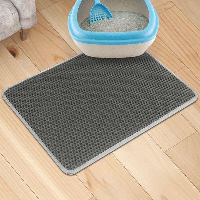 Waterproof Pet Cat Litter Mat Double Layer Pet Litter Box Mat for Cat Non-slip