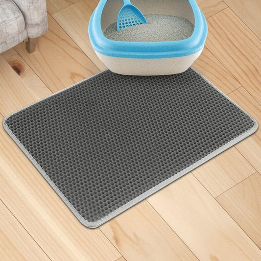 Waterproof Pet Cat Litter Mat Double Layer Pet Litter Box Mat for Cat Non-slip