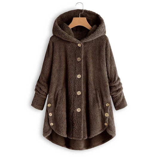 Women Teddy Bear Fleece Hooded Winter Jacket Hoodies Jumper Sweatshirt Tops C