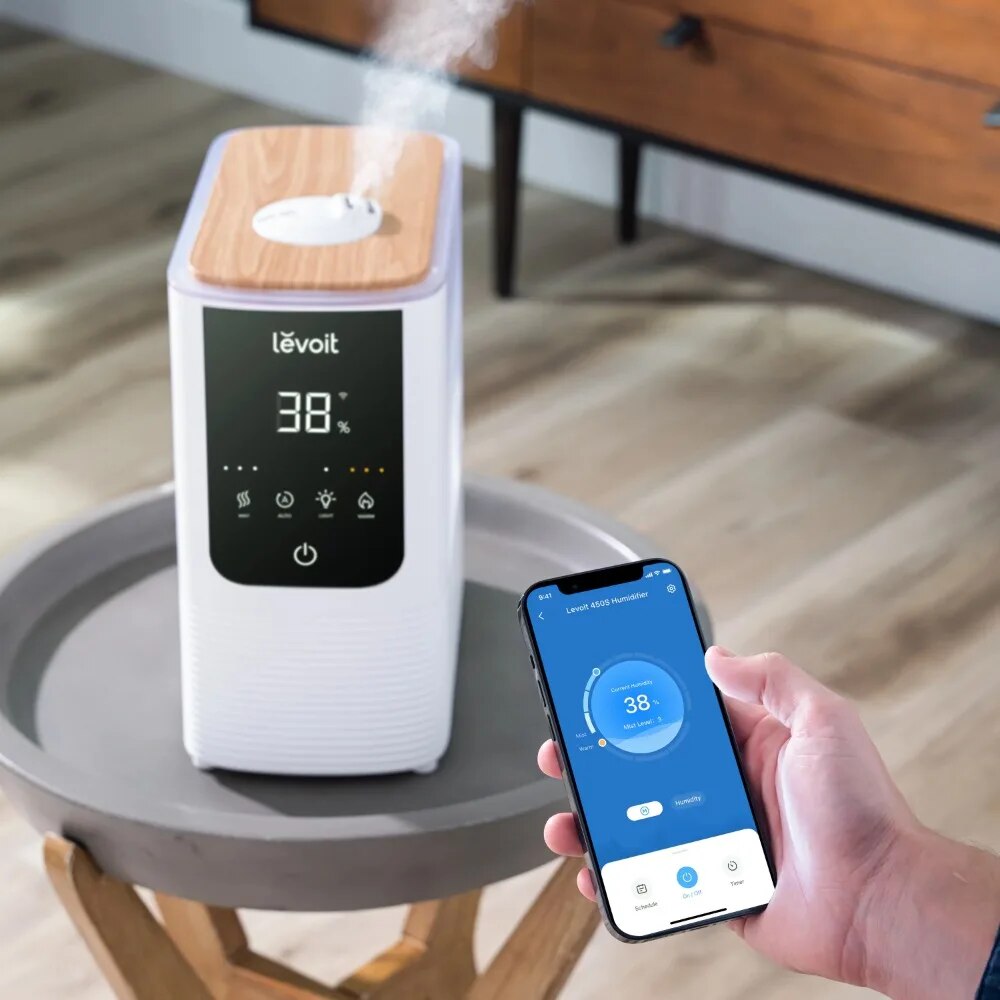 Levoit 4.5 L Smart Cool Warm Mist Humidifiers Ultra-Quiet with Aromatherapy Bed image 3