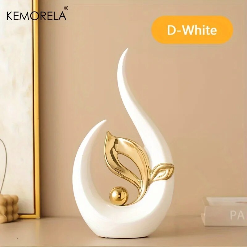Ceramic Statue Nordic Creative Light Luxury Living Room Decoration Sculptures a image 4