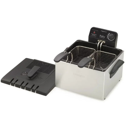 Stainless Steel Dual Basket Pro Fry™ Immersion Element Deep Fryer 05466 image 0