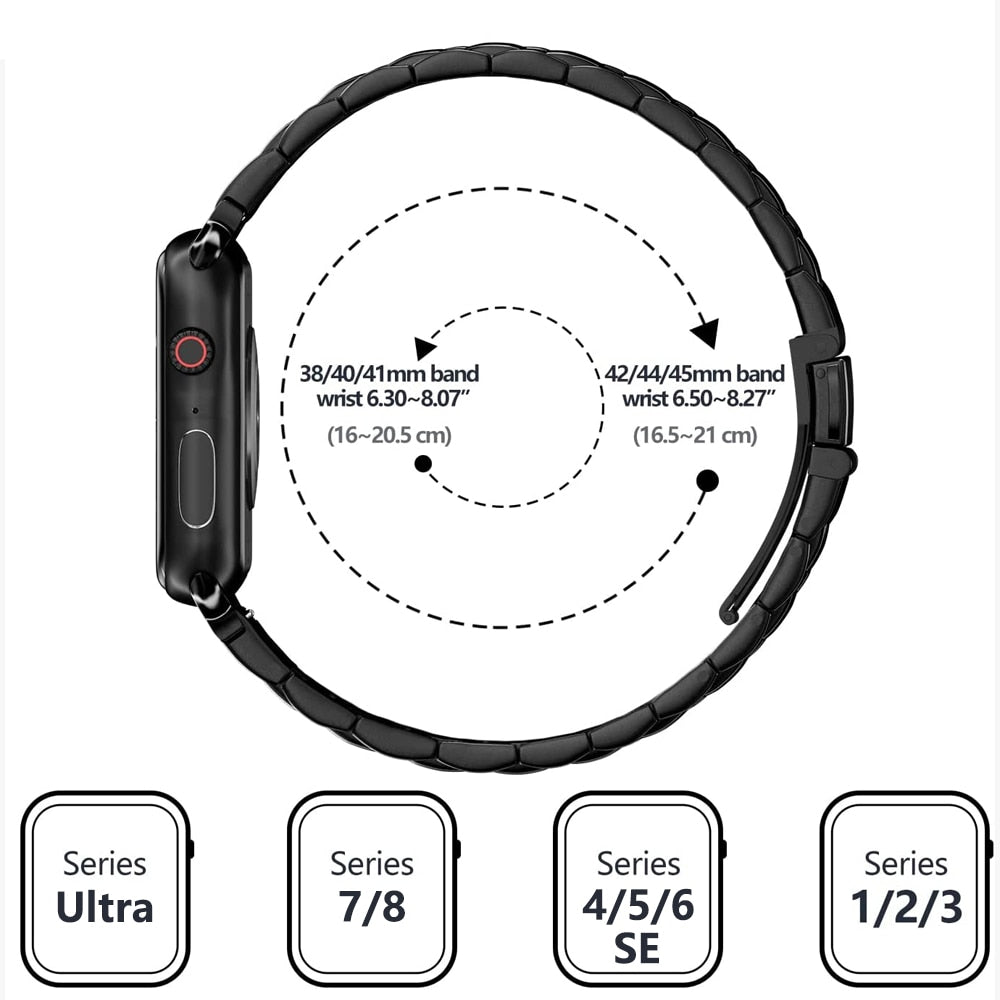 Stainless Steel titanium alloy Strap For Apple Watch Band Ultra 45mm 44mm 49mm  image 6