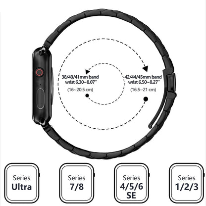 Stainless Steel titanium alloy Strap For Apple Watch Band Ultra 45mm 44mm 49mm  image 6