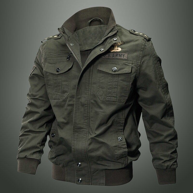 Favocent Men'S Military Pilot Cotton Jacket | Water-Wash Safari Style | Sizes M-6Xl