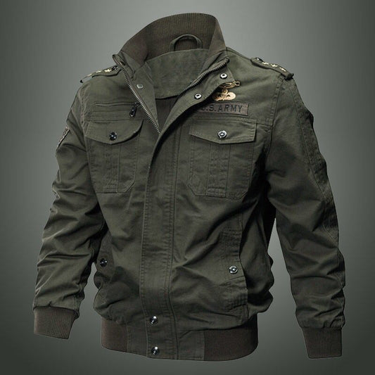 Favocent Men'S Military Pilot Cotton Jacket | Water-Wash Safari Style | Sizes M-6Xl