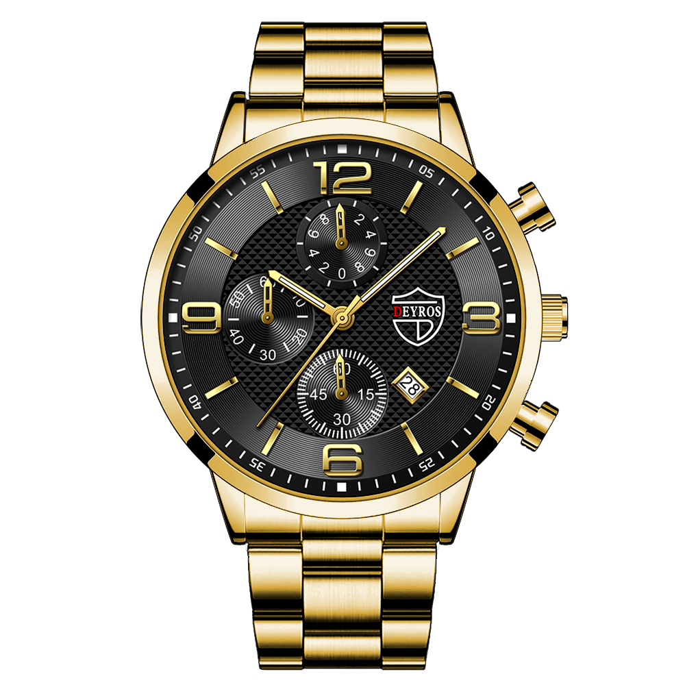 Luxury Mens Sports Casual Watches For Men Fashion Stainless Steel Calendar Quar image 0