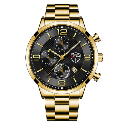 Luxury Mens Sports Casual Watches For Men Fashion Stainless Steel Calendar Quar image 0